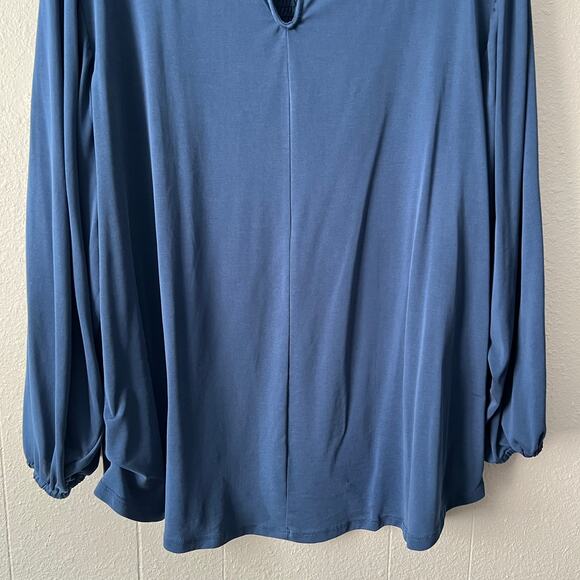 LuLaRoe Womens Top 2XL Puff Sleeves Smocked Relaxed Career Workwear Office Chic - Picture 8 of 11